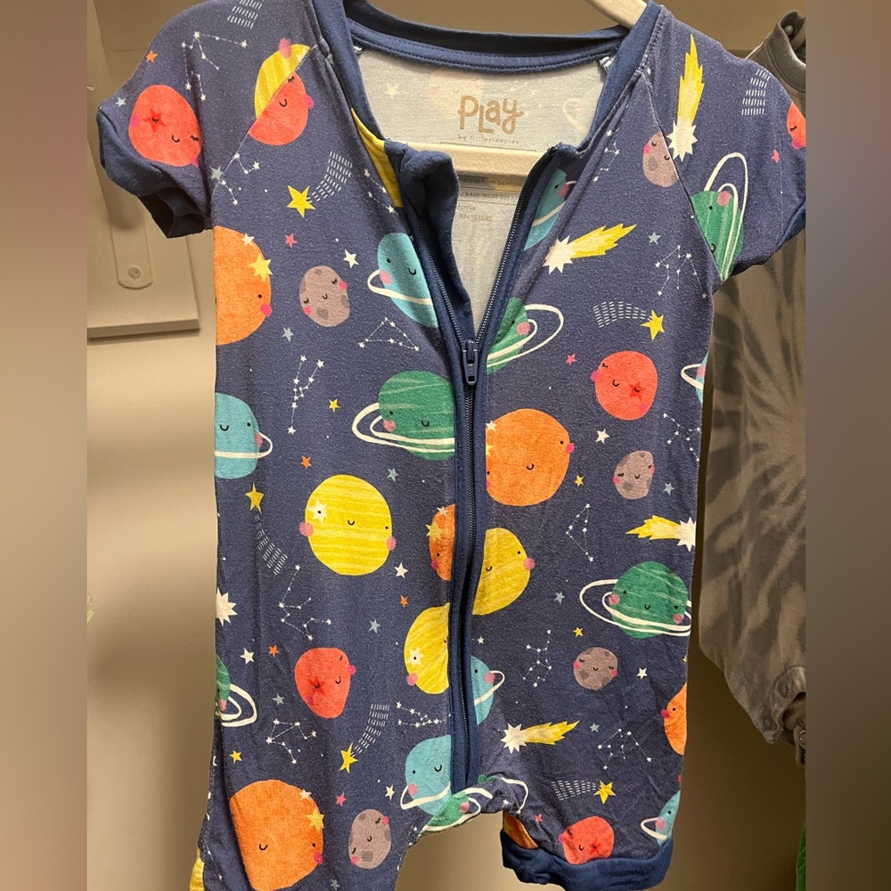 Sleepy Galaxy Shorty Romper - 6-12 months